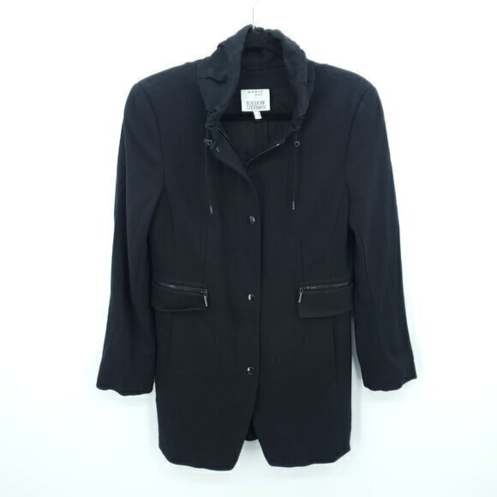 Akris Punto Lightweight Ponte Utility-Style Mid-Length Jacket 6 Black